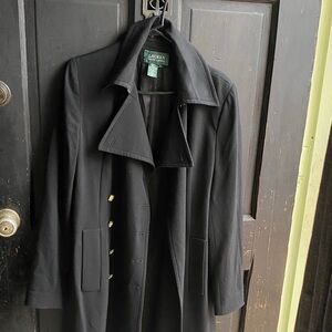 Lauren Ralph Lauren Black Coat with Gold Buttons